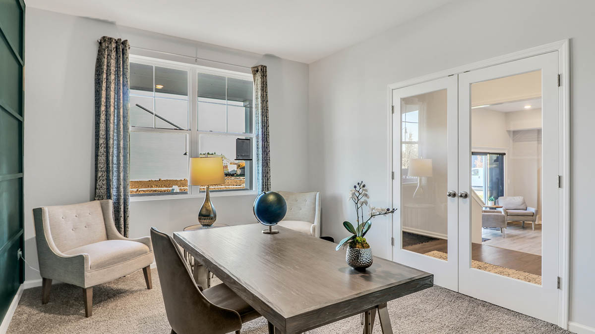 Flex room with french doors as an option