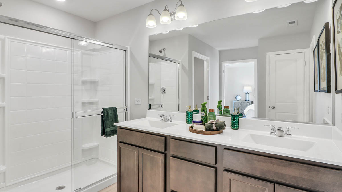 Primary bathroom with walk in shower