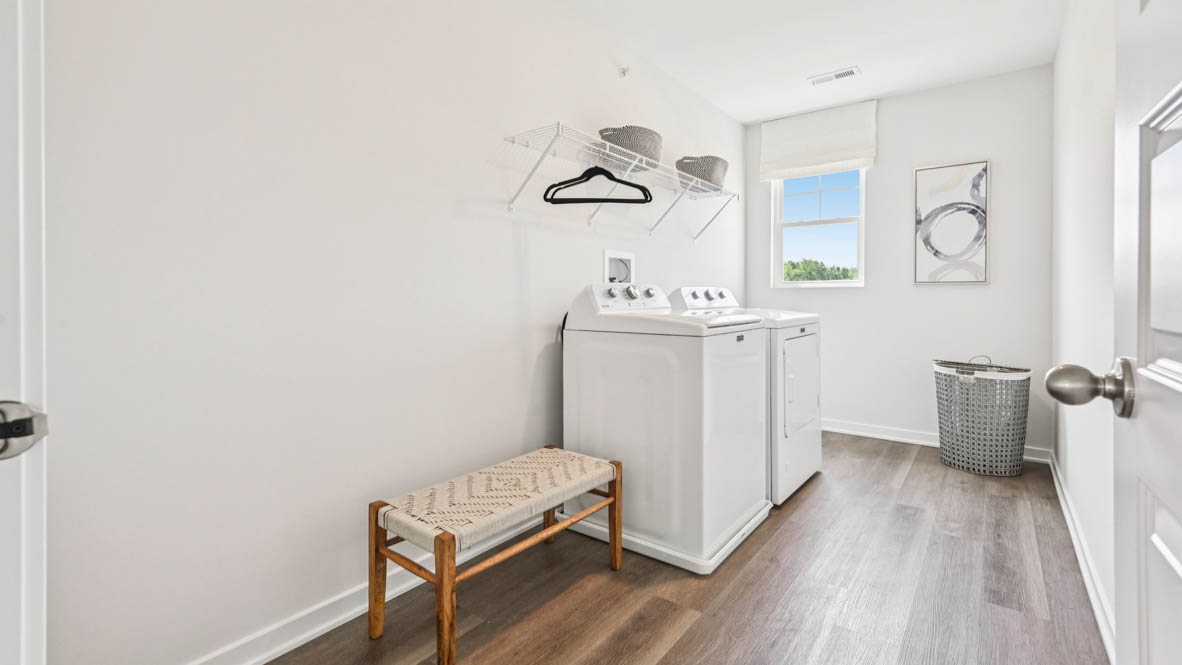 Bedroom number 2 staged as babys room