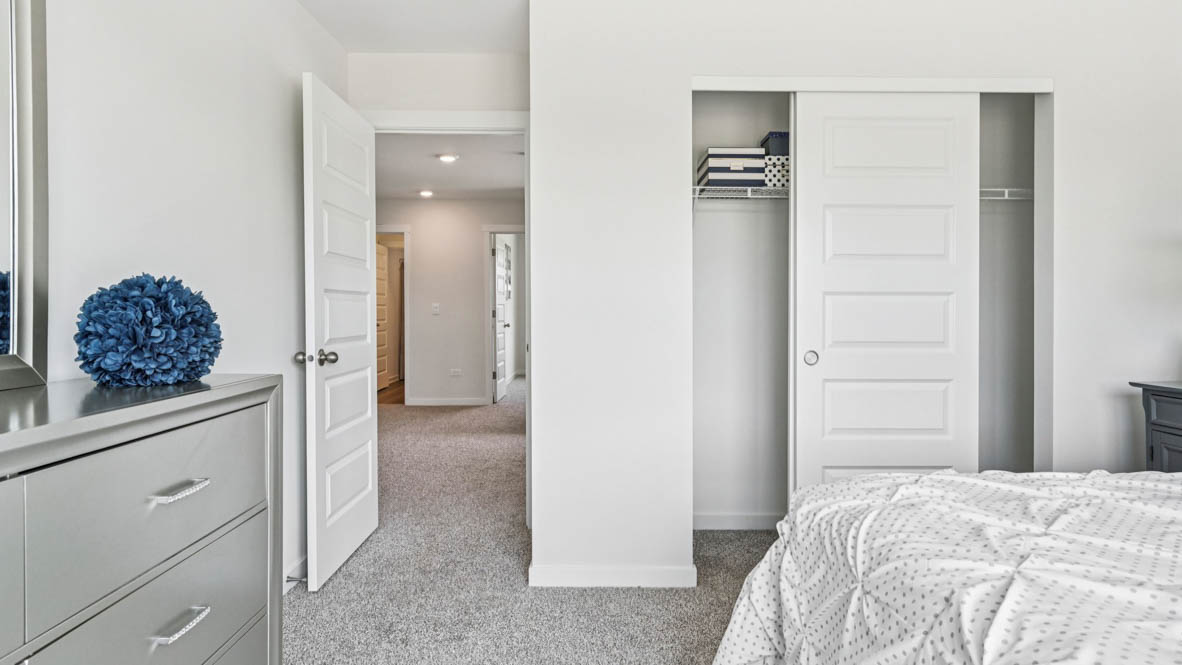 Bedroom number 3 staged as girls room