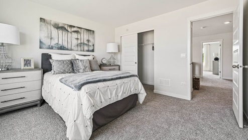 Bedroom number 3 staged as guest room