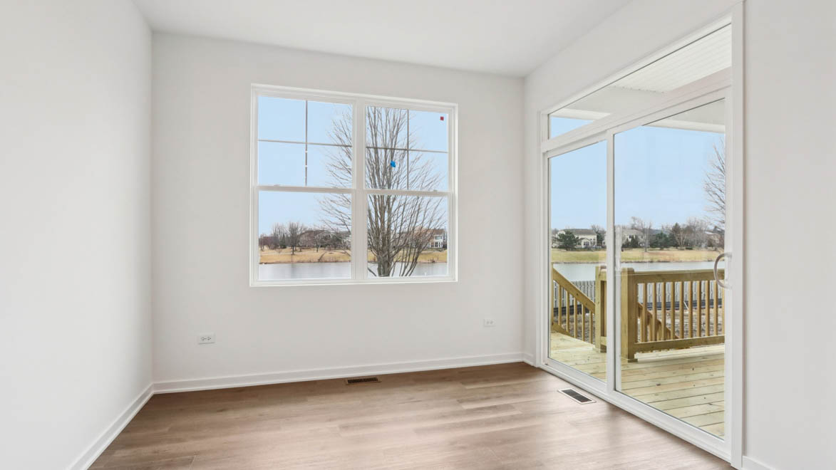 dining room with sliding door to backyard