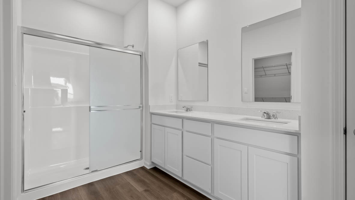 Primary bathroom with walk in shower