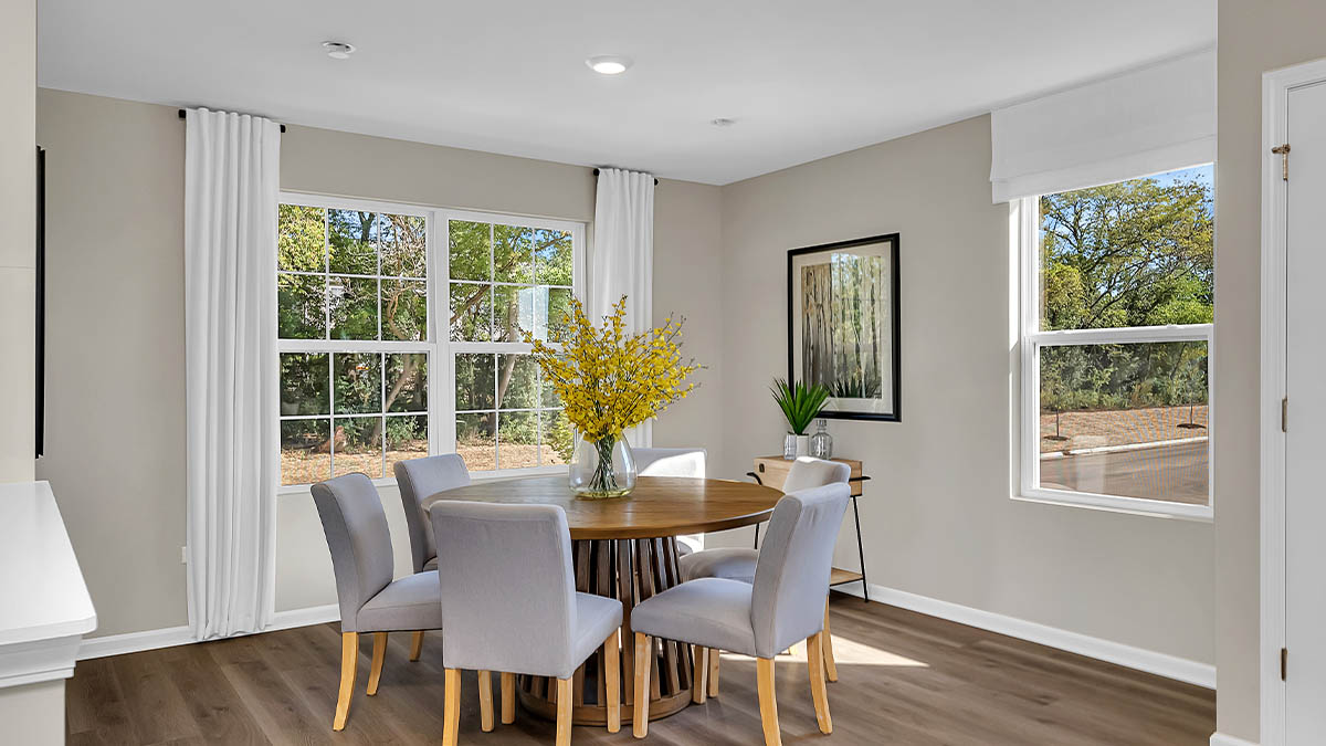 open concept dining room