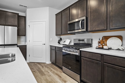 Clifton dark kitchen cabinet view