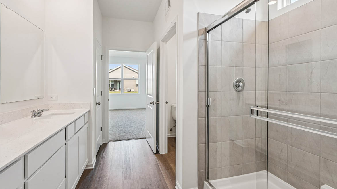 Primary bathroom with walk in shower