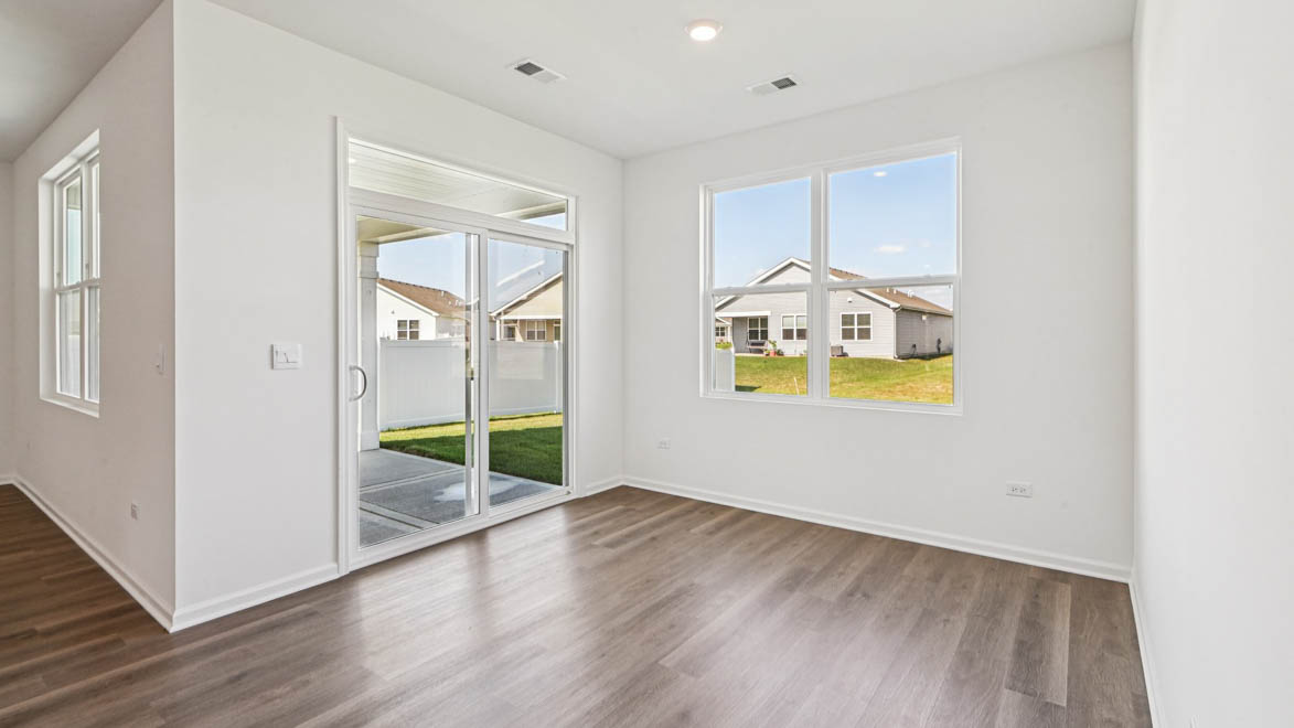 Dining room with sliding door to patio