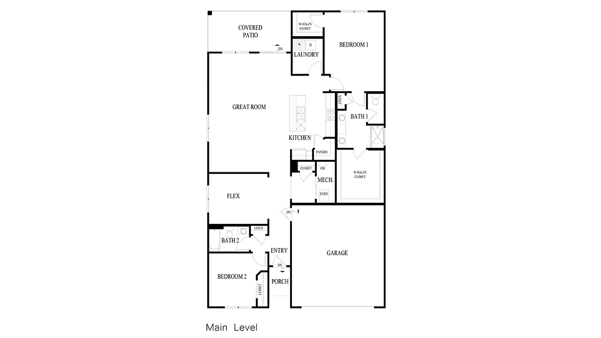 Floor Plan in The Grasslands Freedom Ranch Homes BARTLETT, IL D.R