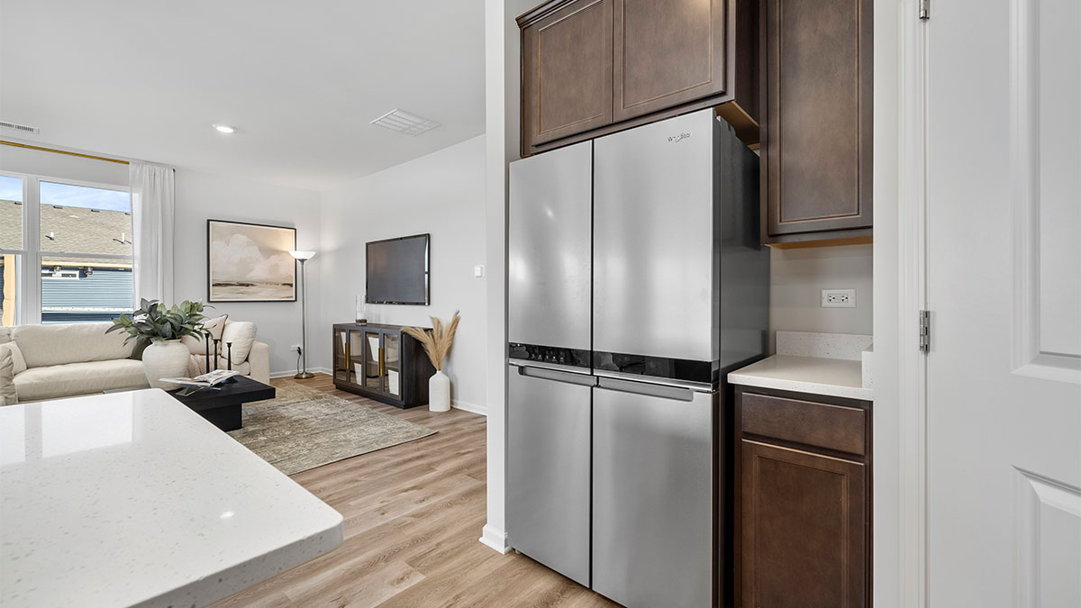 Kitchen with stainless steel appliances