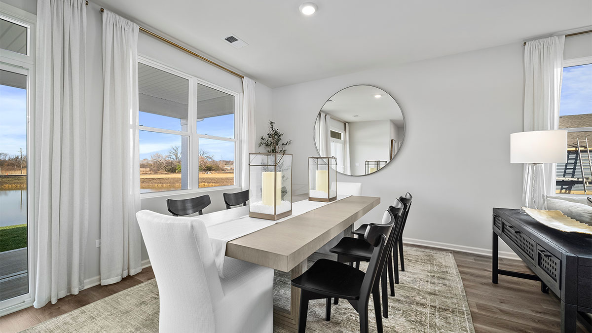 Dining room with sliding door to patio