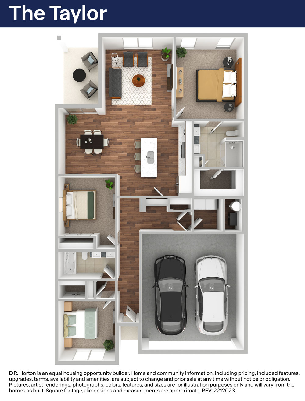 Taylor Ranch Duplex Interior Rendering