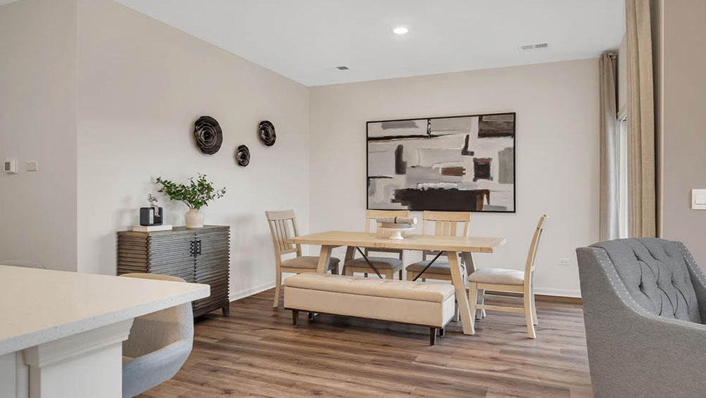 open concept dining room space