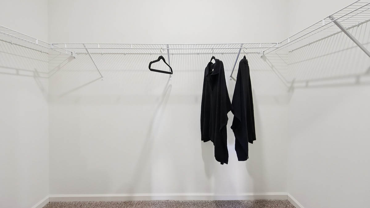 spacious walk-in closet