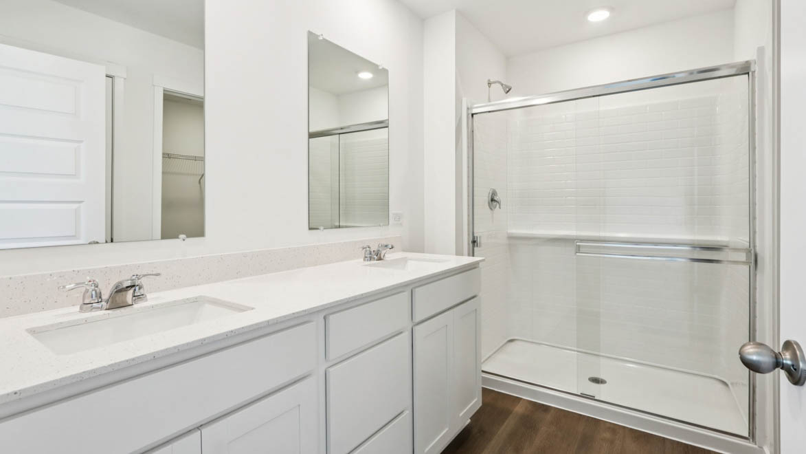 Primary bathroom with walk in shower
