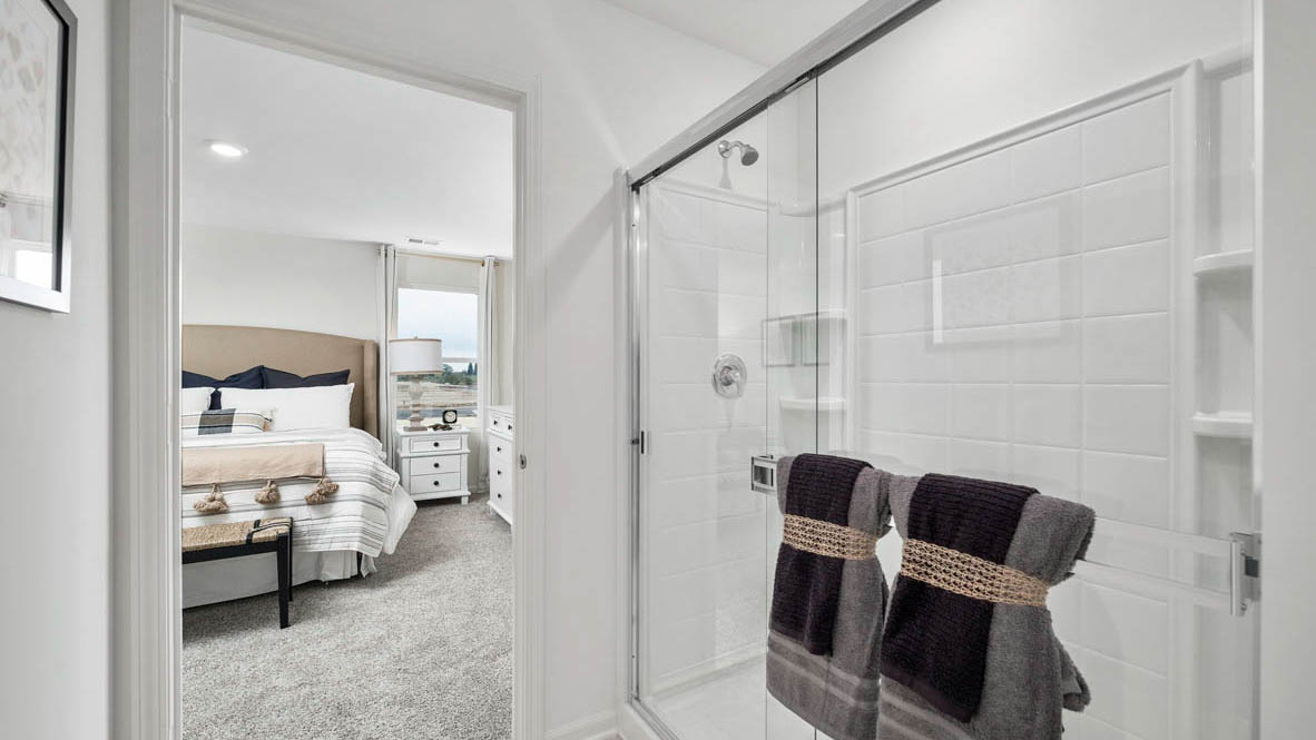 Primary bathroom with walk in shower