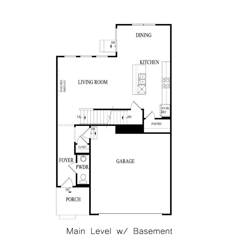 Meridian first floor floor plan layout