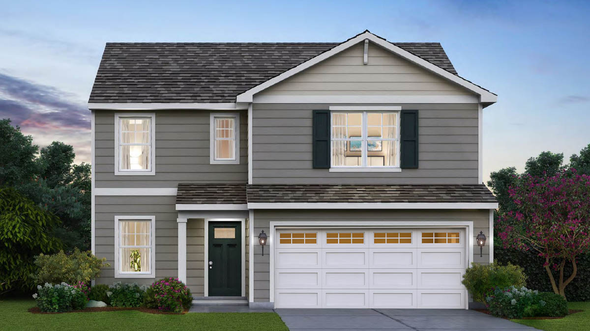 Prairie Ridge Two Story Sienna A1 Rendering Base Exterior with Vinyl Siding