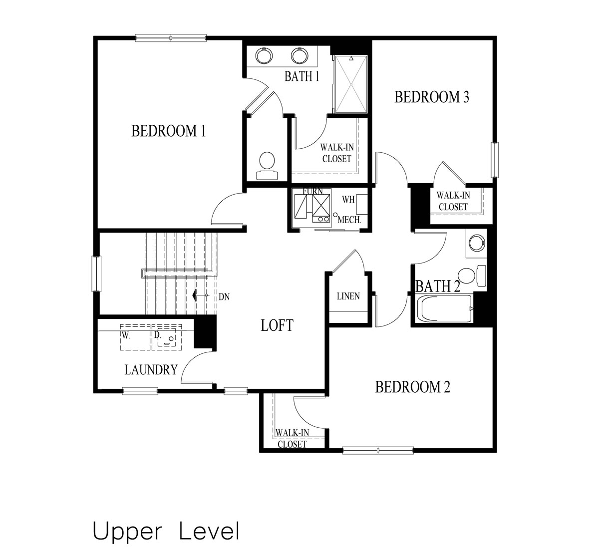 Second Floor layout of the Sienna Plan