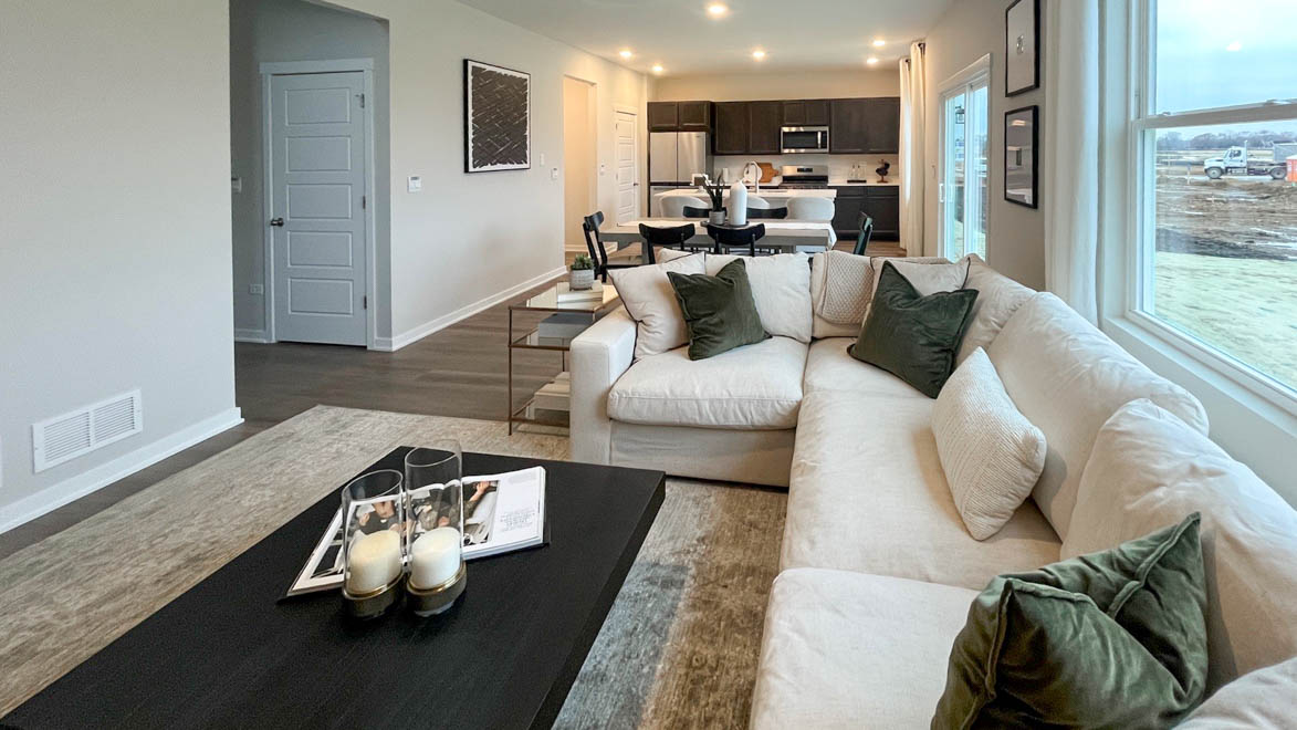 Great room dining room and kitchen combo