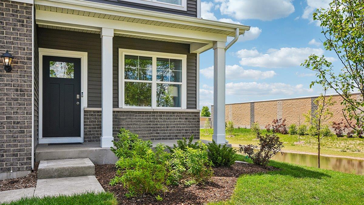 two story single family home front porch
