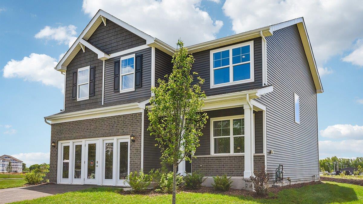 two story single family home with sales center