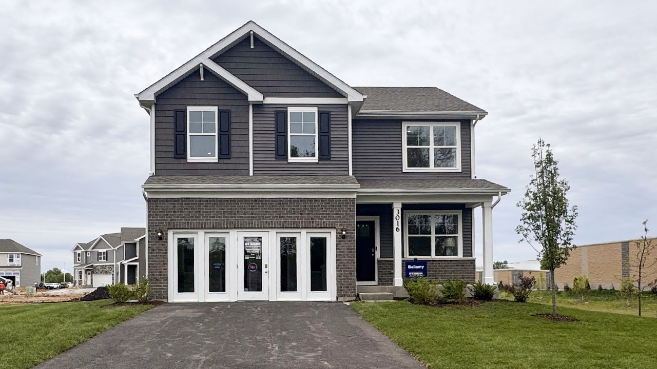 two story single family home with sales center