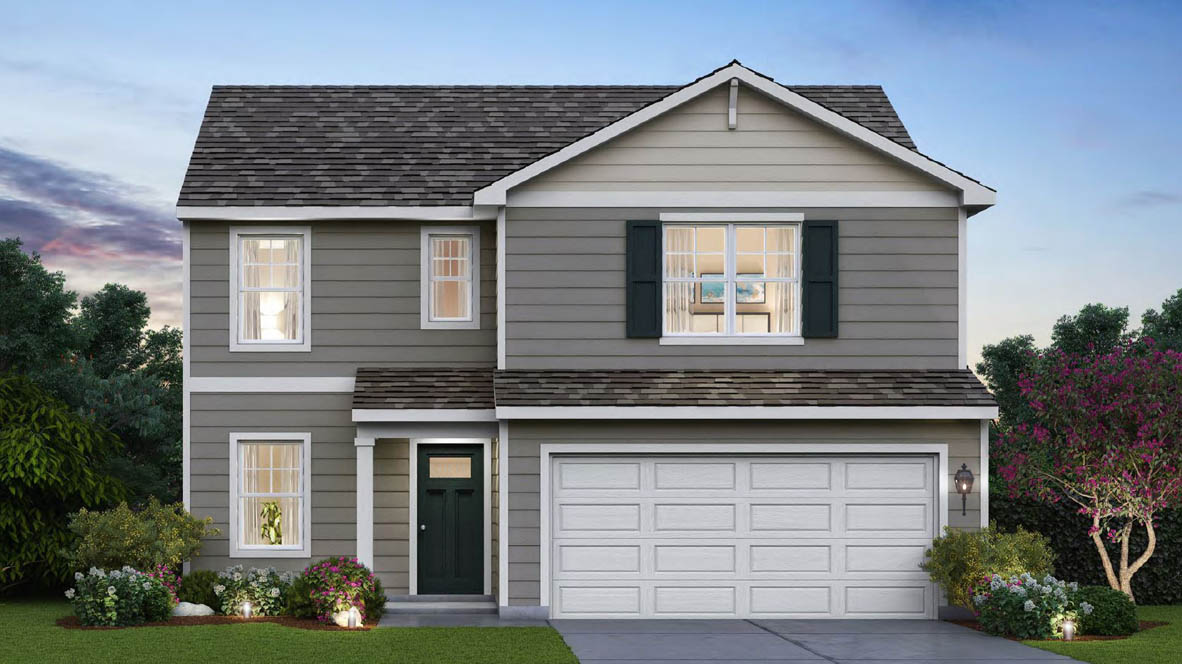 A1 Exterior rendering of sienna with vinyl siding