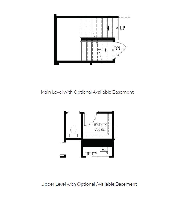 Options for staircase and mechanis for basement in Sienna