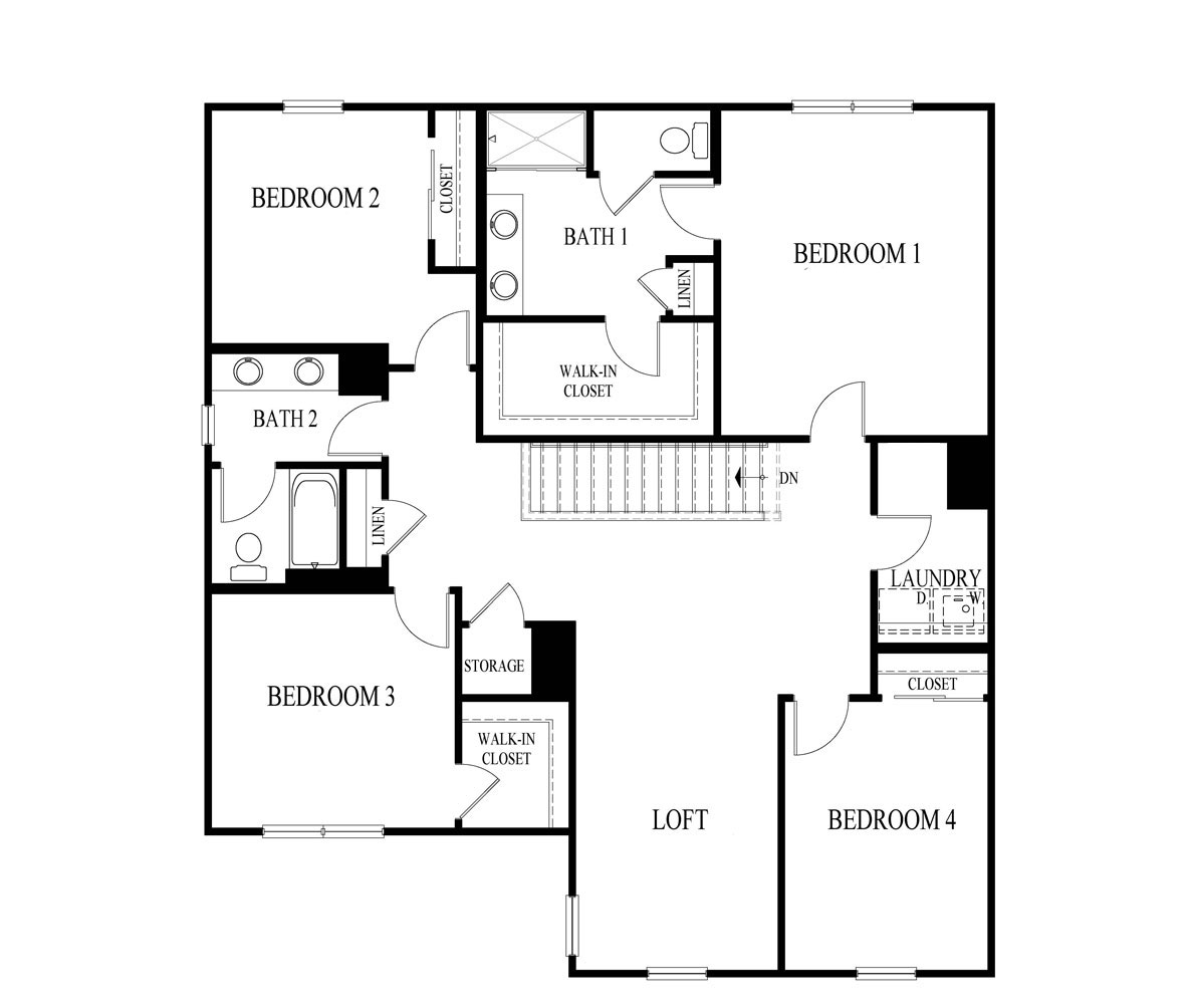 Henley floorplan second level floorplan layout