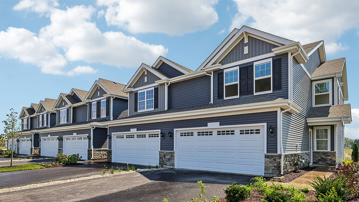 exterior of townhome