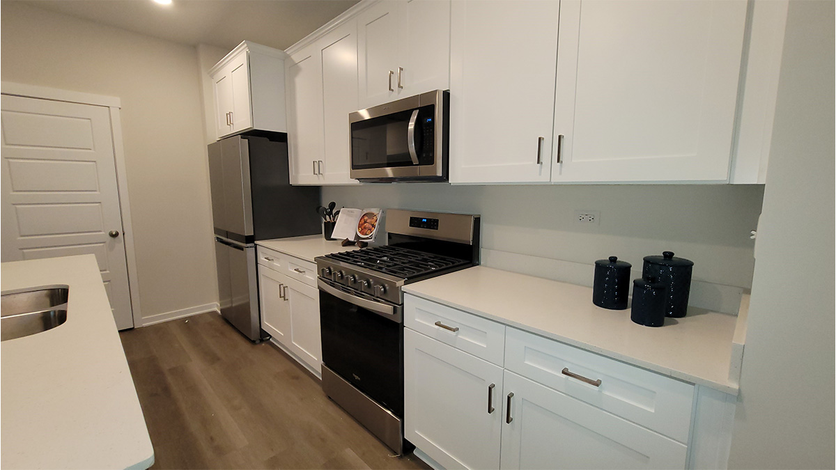 kitchen with stainless steel appliances