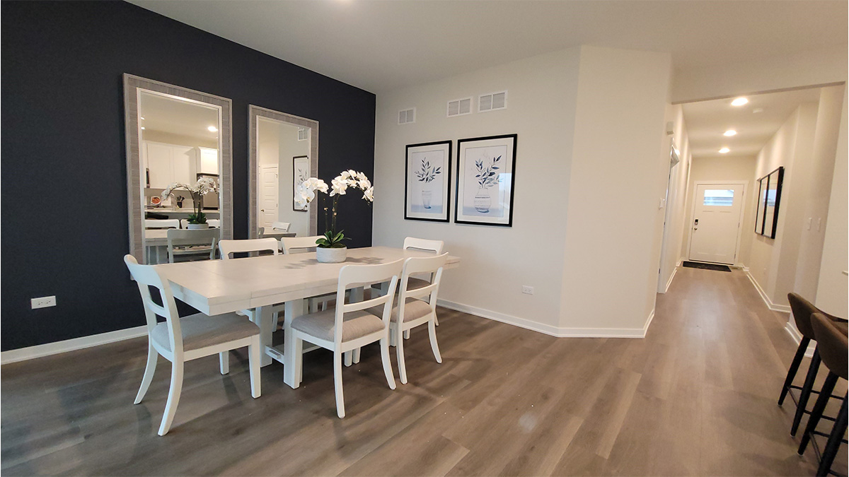 Open concept dining area