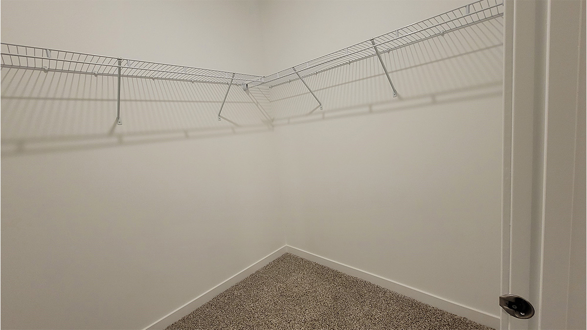 spacious walk-in closet