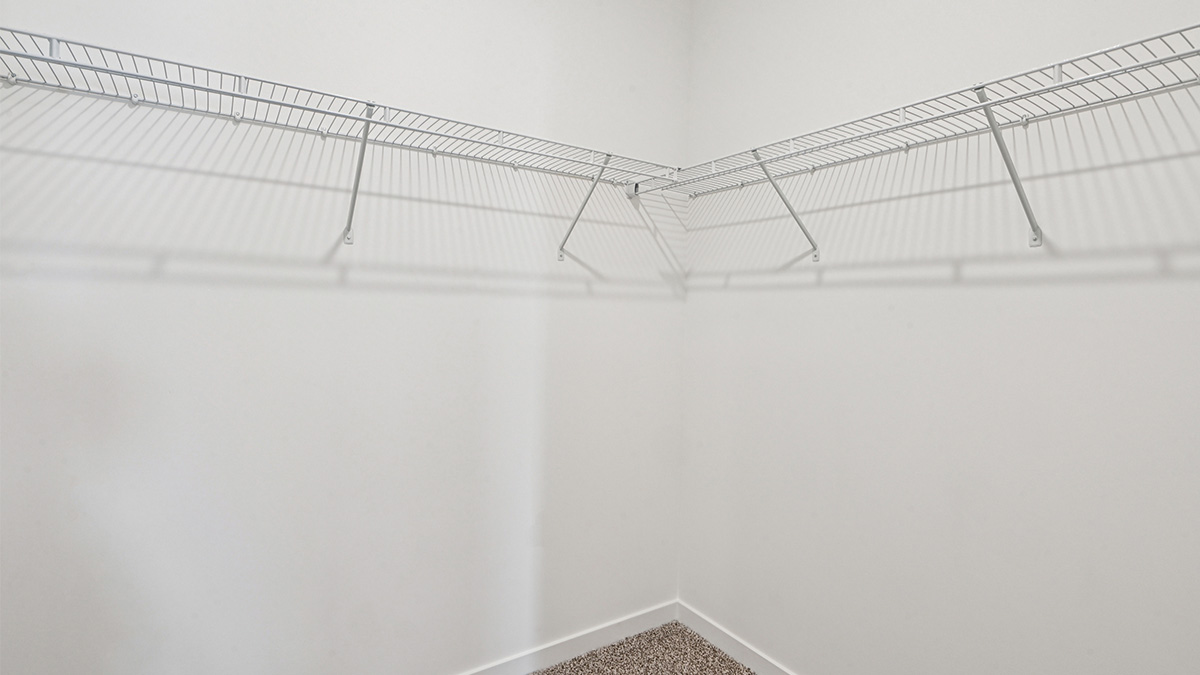 spacious walk-in closet