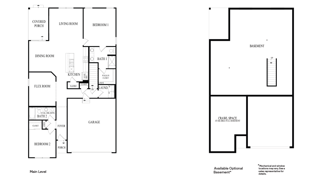 Anderson floor plan with flex room