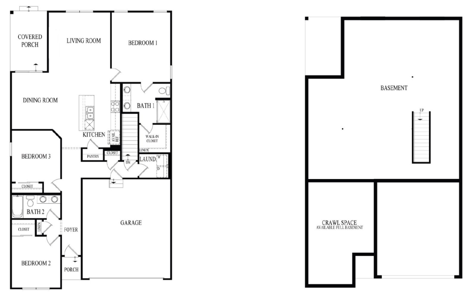 Anderson floor plan with 3rd bedroom