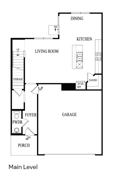Bradley Main Level Floorplan