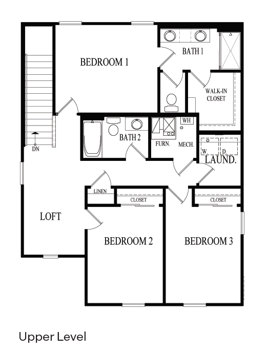 Bradley Upper Level Floorplan