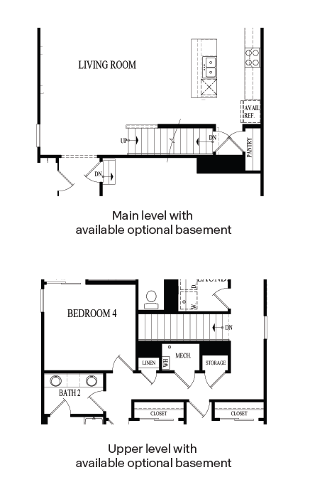 Sloan Main and Upper Level with optional basement
