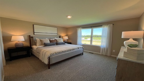 Spacious primary bedroom