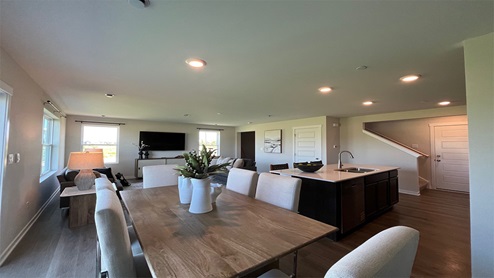 Open concept dining room