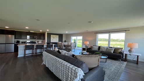 Kitchen interior with large island