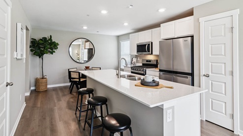 Kitchen next to great room