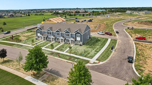 Ariel view of grande reserve townhomes