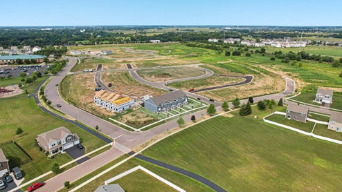 Single family section of grande reserve and new section of grande reserve side by side
