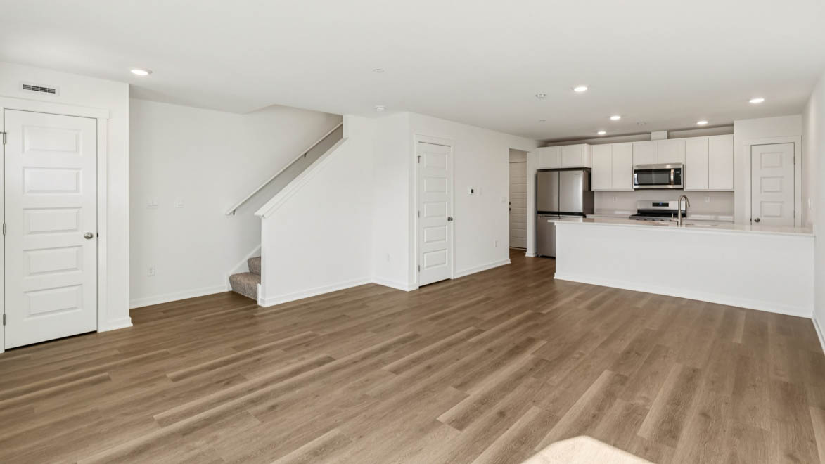 open concept great room and kitchen