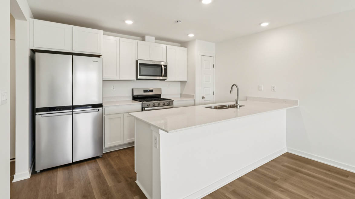 kitchen with peninsula