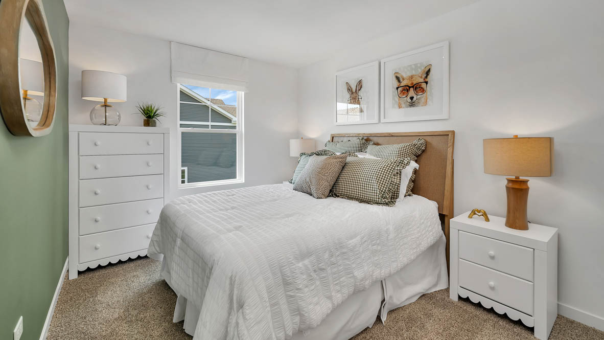 Bedroom number 2 staged as girls room