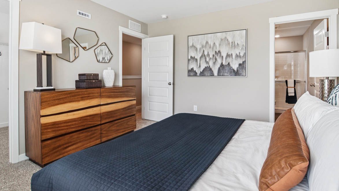 Primary bedroom with connecting ensuite