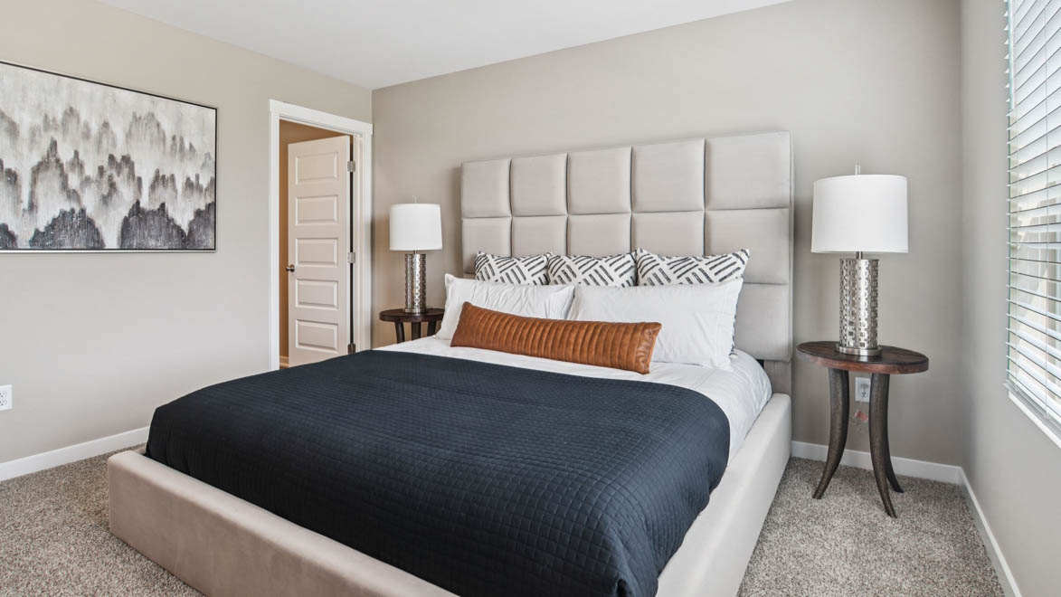 primary bedroom with carpet
